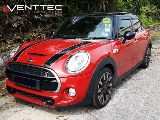 MINI COOPER HATCH (F55) 5-DOOR 2014 - ABOVE = VENTTEC DOOR VISOR