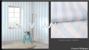 100097 pastel blue stripe G & B - Kids @ Home - 2017 Germany Wallpaper - Size: 53cm x 10m