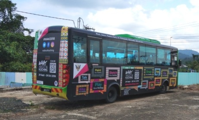 Bus Body Wrapping @ Whats About Kuching