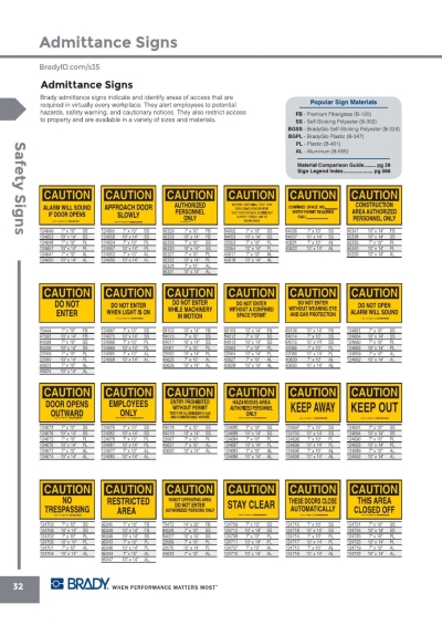 Safety & Facility Signs