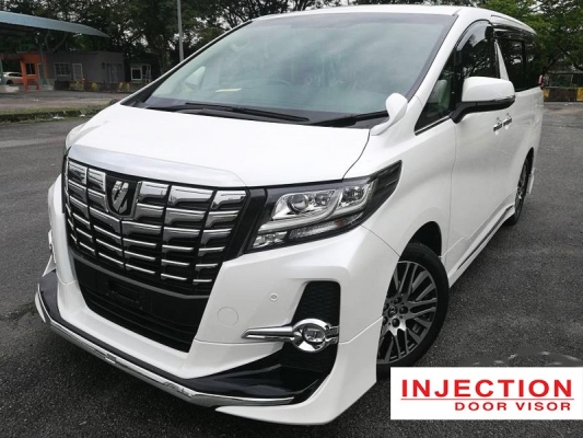 TOYOTA ALPHARD 2015 - 2023 = INJECTION DOOR VISOR WITH STAINLESS STEEL LINING