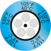 THERMAX 5 LEVEL TEMPERATURE CLOCK INDICATOR THERMAX TEMPERATURE STRIPS