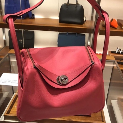 Hermes Lindy 26 in Gold Evercolor Leather and GHW