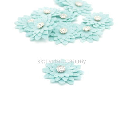 Handmake Flower, Code 90#, Color 33# Light Blue, 10pcs/pack