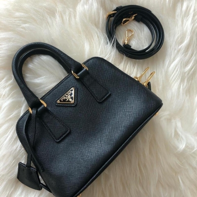 (SOLD) Prada Mini Saffiano Lux BL0851 in Black