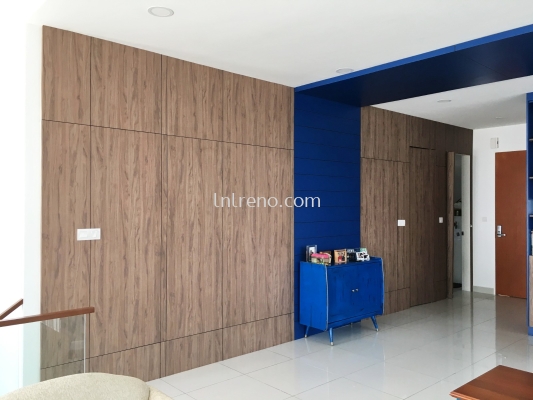 Renovation & Carpentry work in Condominium Clio Residences IOI Resort City Selangor Malaysia #tvcabinet #tvconsole #plywood #melamine #veneer #spraypaint #laminate #wardrobe #kitchencabinet #studyroom #storagecabinet #shoecabinet #table #island #bench #displaycabinet #featurewall #flutedpanel