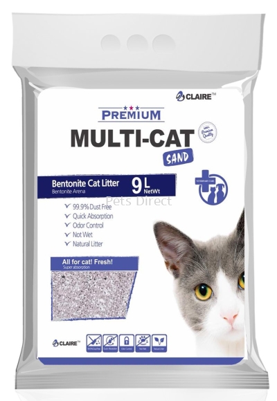Claire Multi-Cat Premium Bentonite Cat Litter (9L)