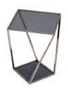 ST52 Tempered Glass With Stainless Steel Base Side Table Table