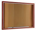 Sliding Glass Notice Board With Wooden Frame White Board / Display Board