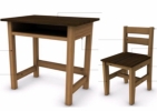 Solid Wood Table & Chair  Student Chair Chairs