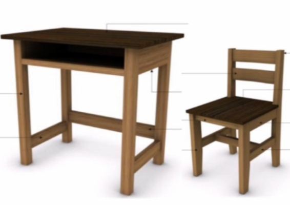Solid Wood Table & Chair 