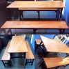 Foldable Bench & Table Food Court Set Food Court Furniture / Canteen Furniture