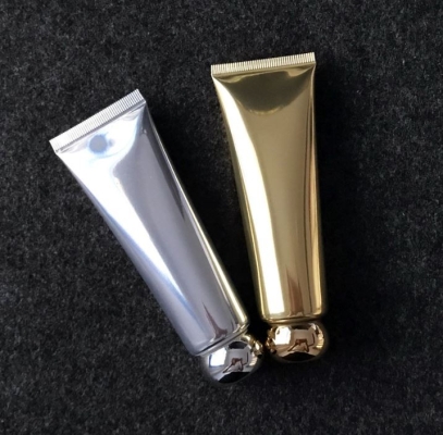 Laminated Silver Gold Tube Mushroom Chrome Cap - ABL004 - D30 - 50ml