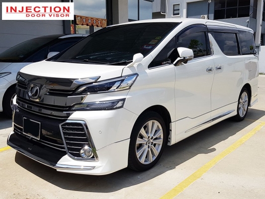 TOYOTA VELLFIRE 2015 - 2023= INJECTION DOOR VISOR WITH STAINLESS STEEL LINING