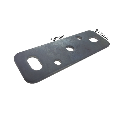 25mm x 50mm Rectangular Tube SideRail Bracket - Flat