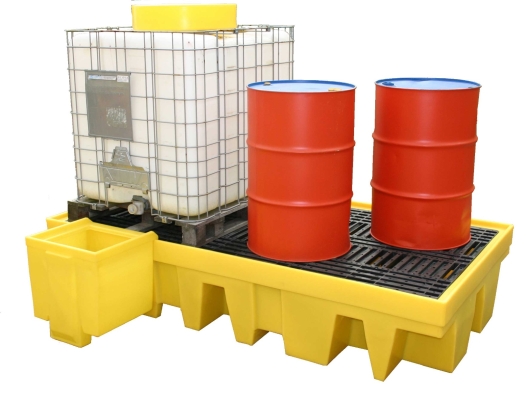 Spill Station TSSBB2 Dual IBC Spill Containment Unit With Grate