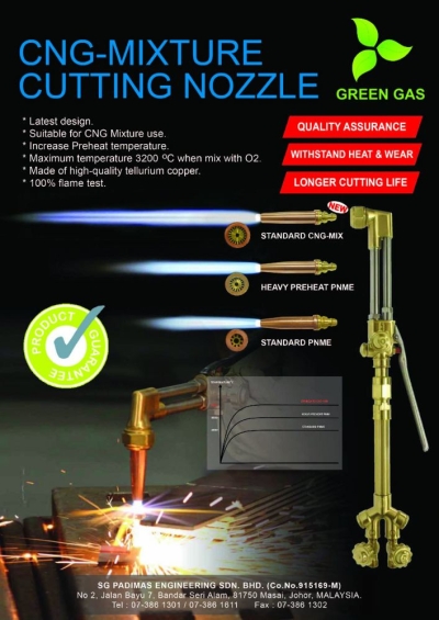 Cutting Nozzle which suitable for CNG mixture use