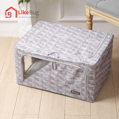 55L Oxford Cloth Dual Opening Foldable Storage Box