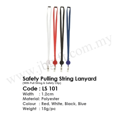 Safety Pulling String Lanyard (With Pull String & Safety Clip) LS 101