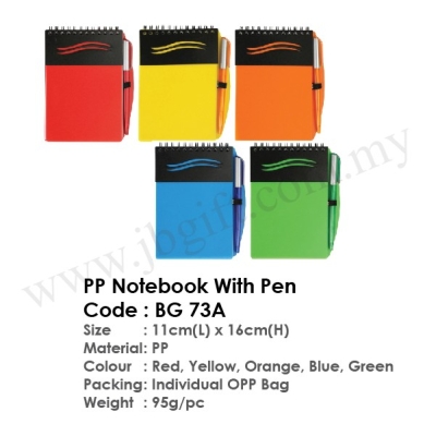 PP Notebook With Pen BG 73A