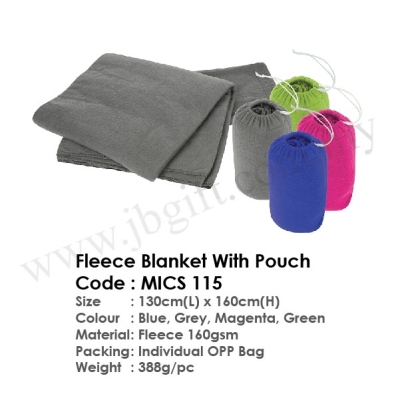 Fleece Blanket With Pouch MICS 115