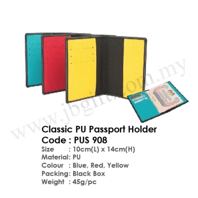 Classic PU Passport Holder PUS 908