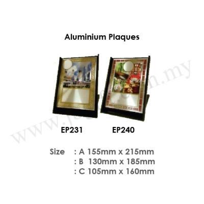 Aluminium Plaques EP231 & EP240