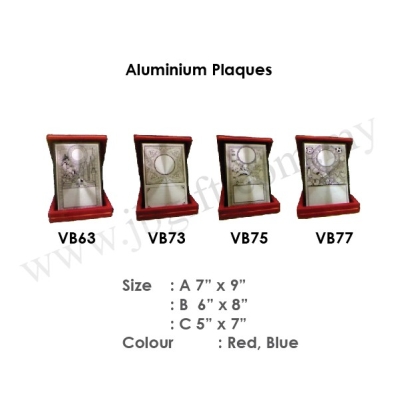 Aluminium Plaques VB63 & VB73 & VB75 & VB77