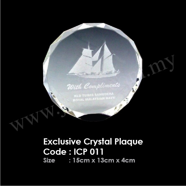 Exclusive Crystal Plaque ICP 011 Crystal Trophy Trophy
