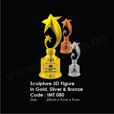 Sculpture 3D Figure in Gold, Silver & Bronze IMT 080