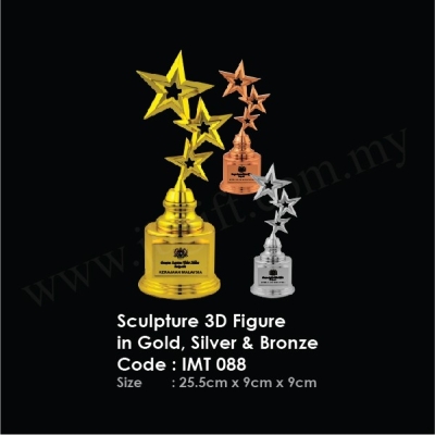 Sculpture 3D Figure in Gold, Silver & Bronze IMT 088