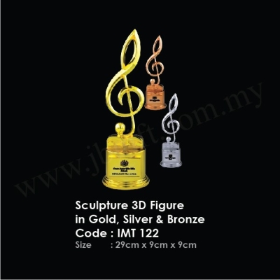 Sculpture 3D Figure in Gold, Silver & Bronze IMT 122