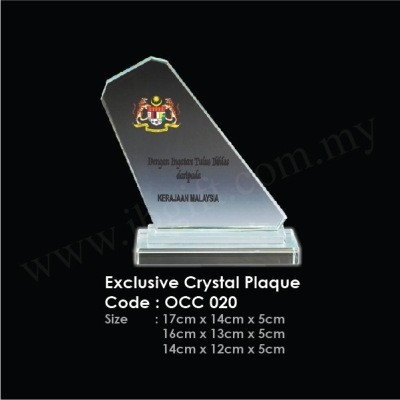 Exclusive Crystal Plaque OCC 020