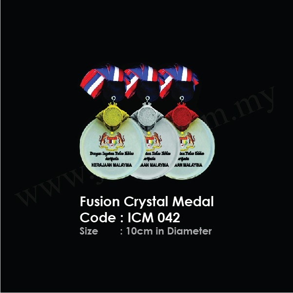 Fusion Crystal Medal ICM 042 Hanging Medal Trophy