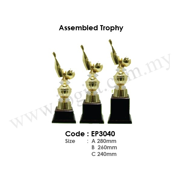 Assembled Trophy EP3040 Pewter / Plastic Trophy Trophy