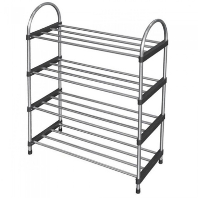 4 Layer Stainless Steel Shoe Rack Space Saver Organizer