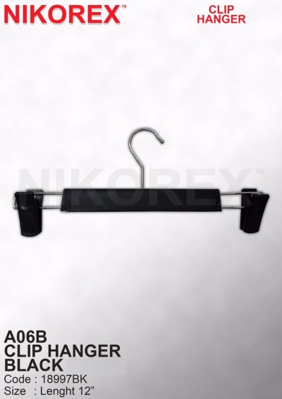 505001BK - Clip Hanger A06B Black (10pcs)