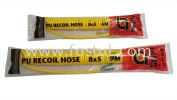 PU RECOIL HOSE+NOC STEEL COUPLER AND PLUG WITH PE BAG PU RE-COIL AIR HOSE