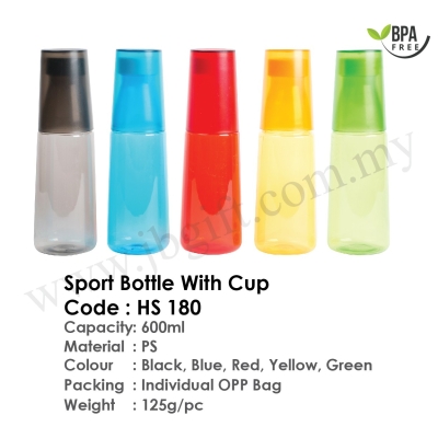 Sport Bottle (With Cup) BPA FREE HS 180