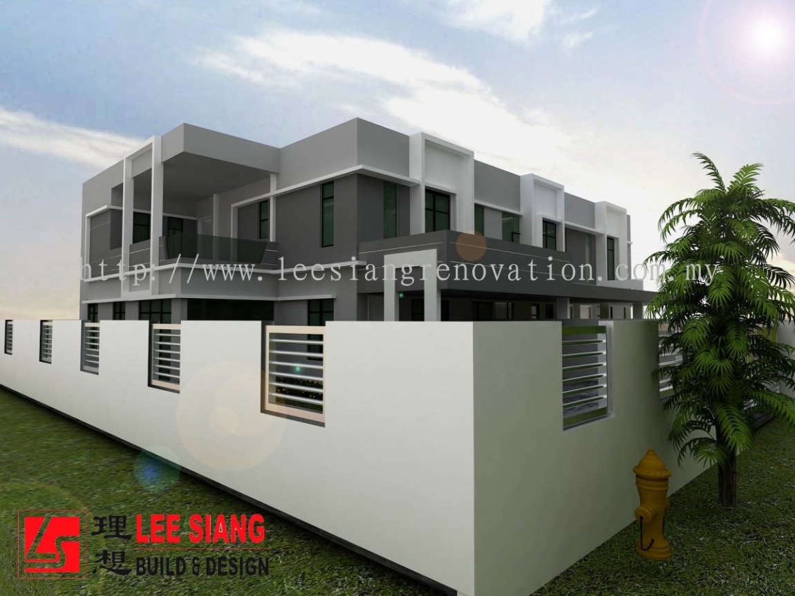 Reka Bentuk Luar 3D Luar Rumah 3D Reka Bentuk 3D