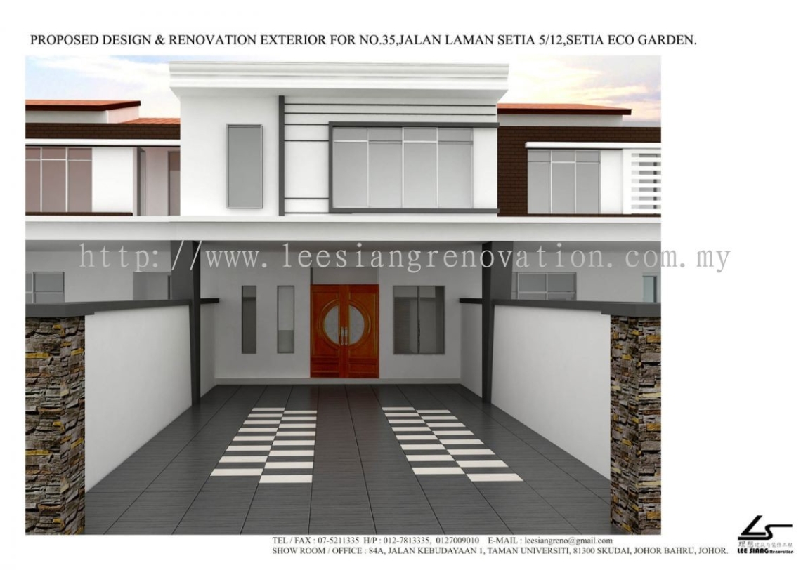 Reka Bentuk Luar 3D Luar Rumah 3D Reka Bentuk 3D