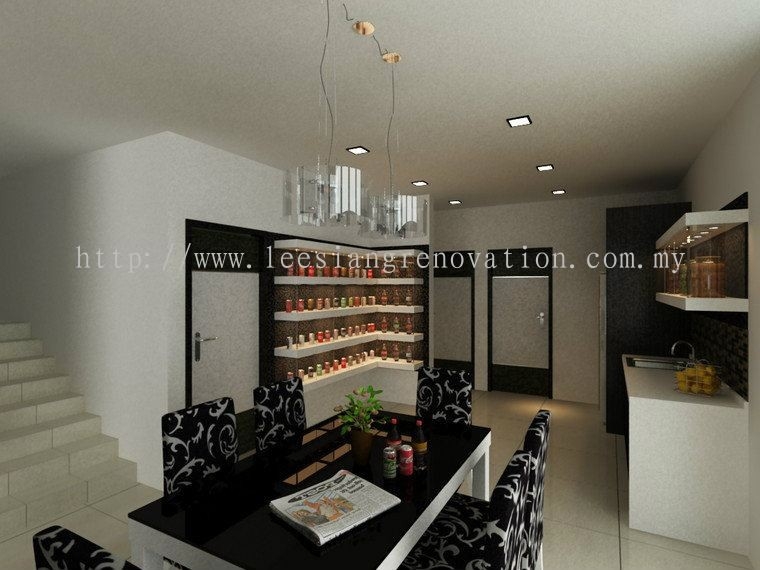 Reka bentuk Almari Dapur 3D Dapur Reka Bentuk 3D