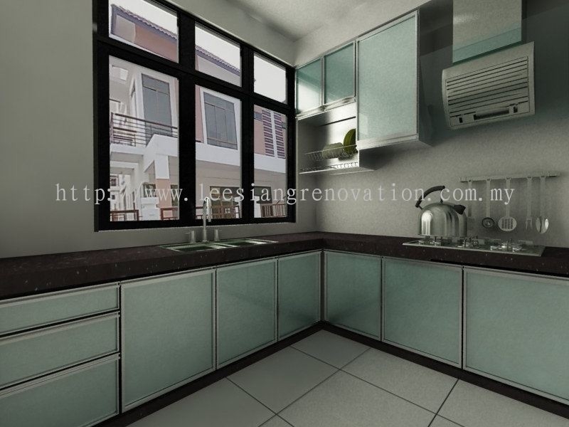 Reka bentuk Almari Dapur 3D Dapur Reka Bentuk 3D