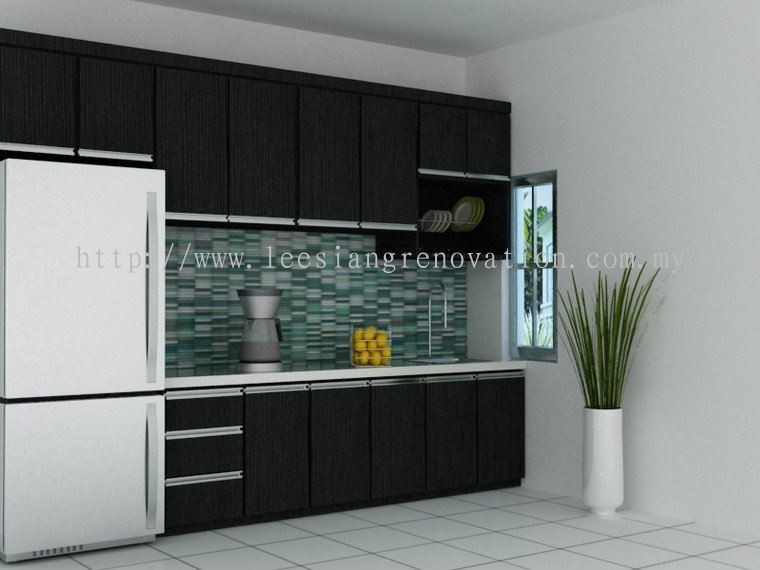 Reka bentuk Almari Dapur 3D Dapur Reka Bentuk 3D