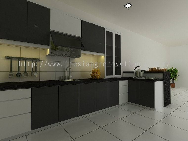 Reka bentuk Almari Dapur 3D Dapur Reka Bentuk 3D