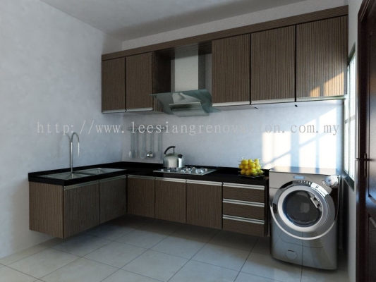 Reka bentuk Almari Dapur 3D