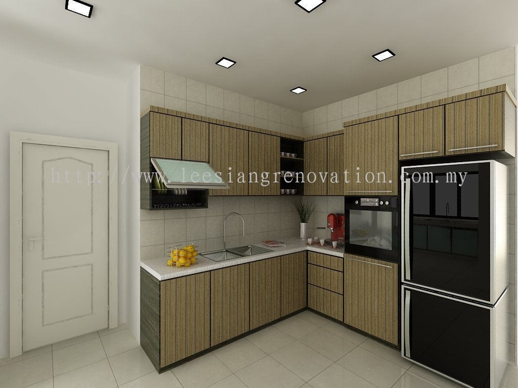 Reka bentuk Almari Dapur 3D Dapur Reka Bentuk 3D