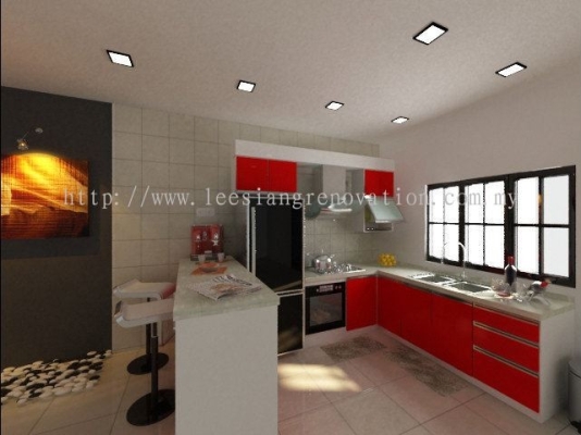 Reka bentuk Almari Dapur 3D