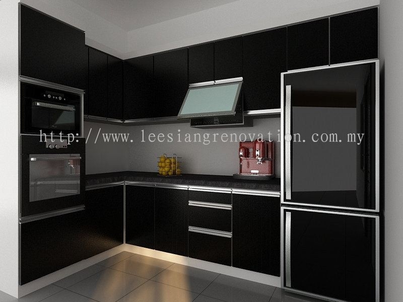 Reka bentuk Almari Dapur 3D Dapur Reka Bentuk 3D