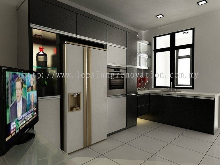 Reka bentuk Almari Dapur 3D Dapur Reka Bentuk 3D